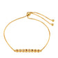 Pulsera de Plata Bañada en Oro con Diamante Rojo