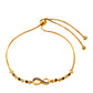 Pulsera de Plata Bañada en Oro con Diamante Rojo
