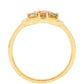 Anillo de Plata Bañada en Oro con Turmalina Arco Iris Pelmadulla