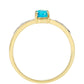 Anillo de Oro 9K con Ópalo Azul Paraiba de Etiopía y Topacio Blanco