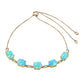 Pulsera de Oro 9K con Ópalo Azul Paraiba de Etiopía y Topacio Blanco