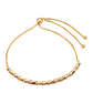 Pulsera de Plata Bañada en Oro con Turmalina Arco Iris Pelmadulla y Topacio Blanco