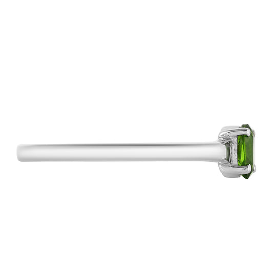 Anillo de Plata con Diópsido de Cromo