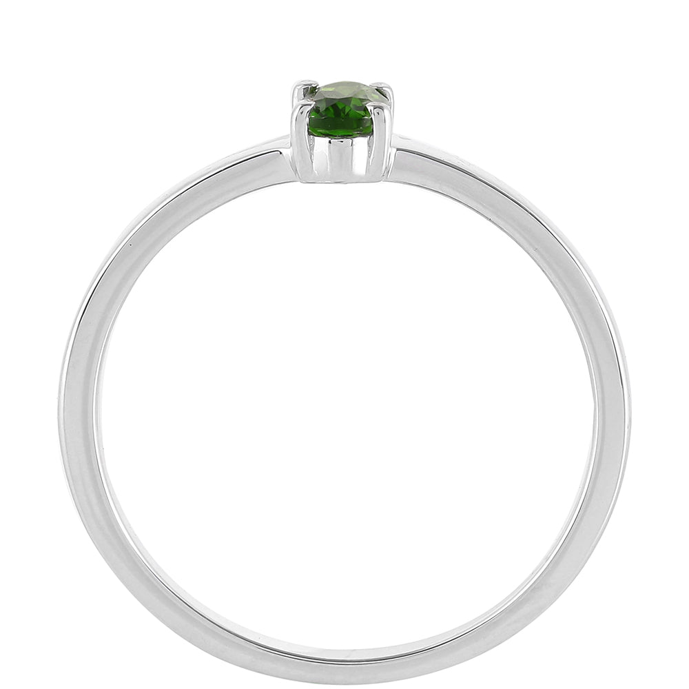 Anillo de Plata con Diópsido de Cromo 4 