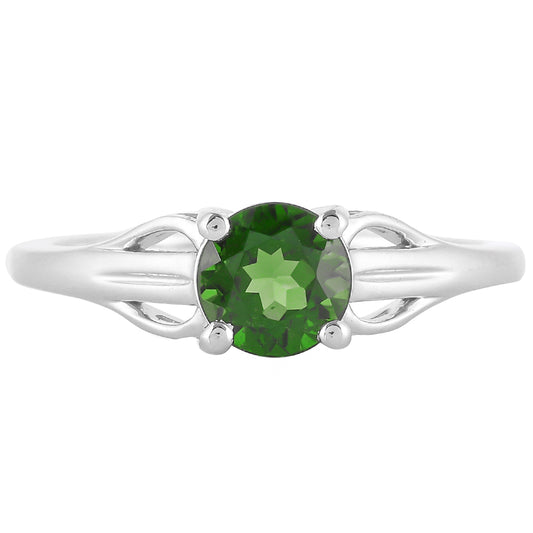 Anillo de Plata con Diópsido de Cromo