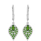 Pendientes de Plata con Diópsido de Cromo