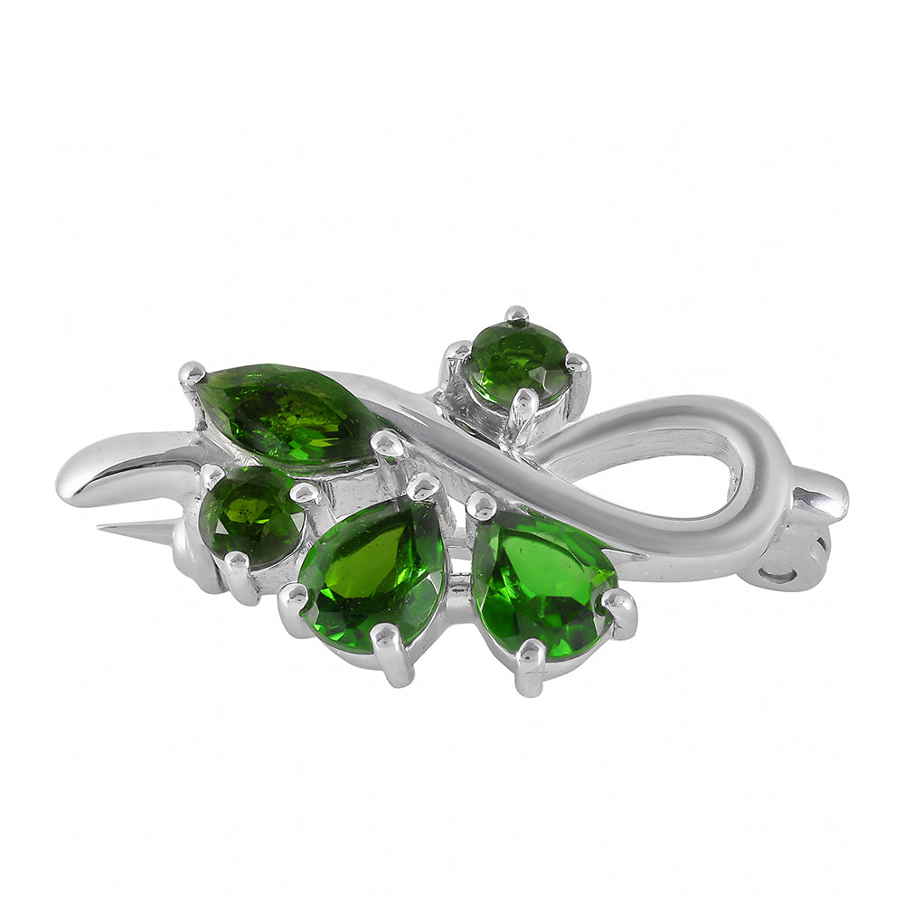 Broche de Plata con Diópsido de Cromo 3 