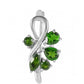 Broche de Plata con Diópsido de Cromo