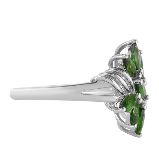 Anillo de Plata con Diópsido de Cromo
