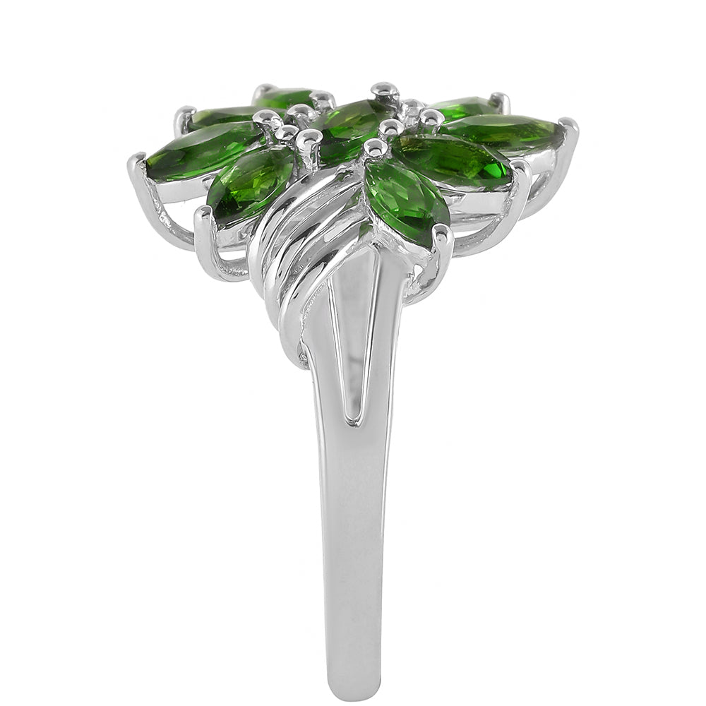 Anillo de Plata con Diópsido de Cromo 3 