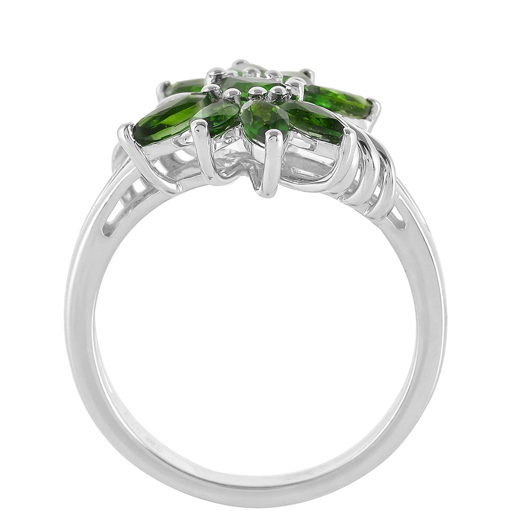 Anillo de Plata con Diópsido de Cromo 4 
