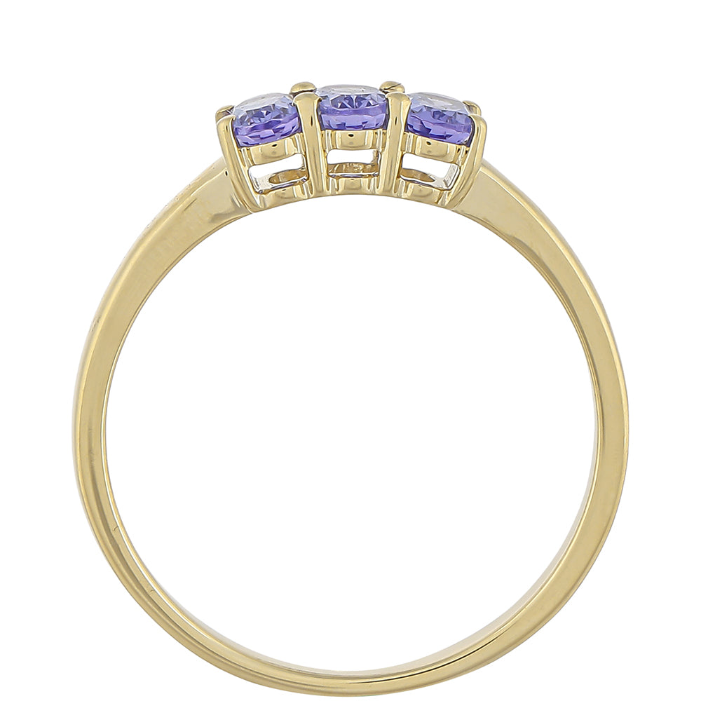 Anillo de Oro 9K con Tanzanita AAA 4 