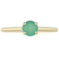 Anillo de Oro 9K con Esmeralda de Brasil y Topacio Blanco