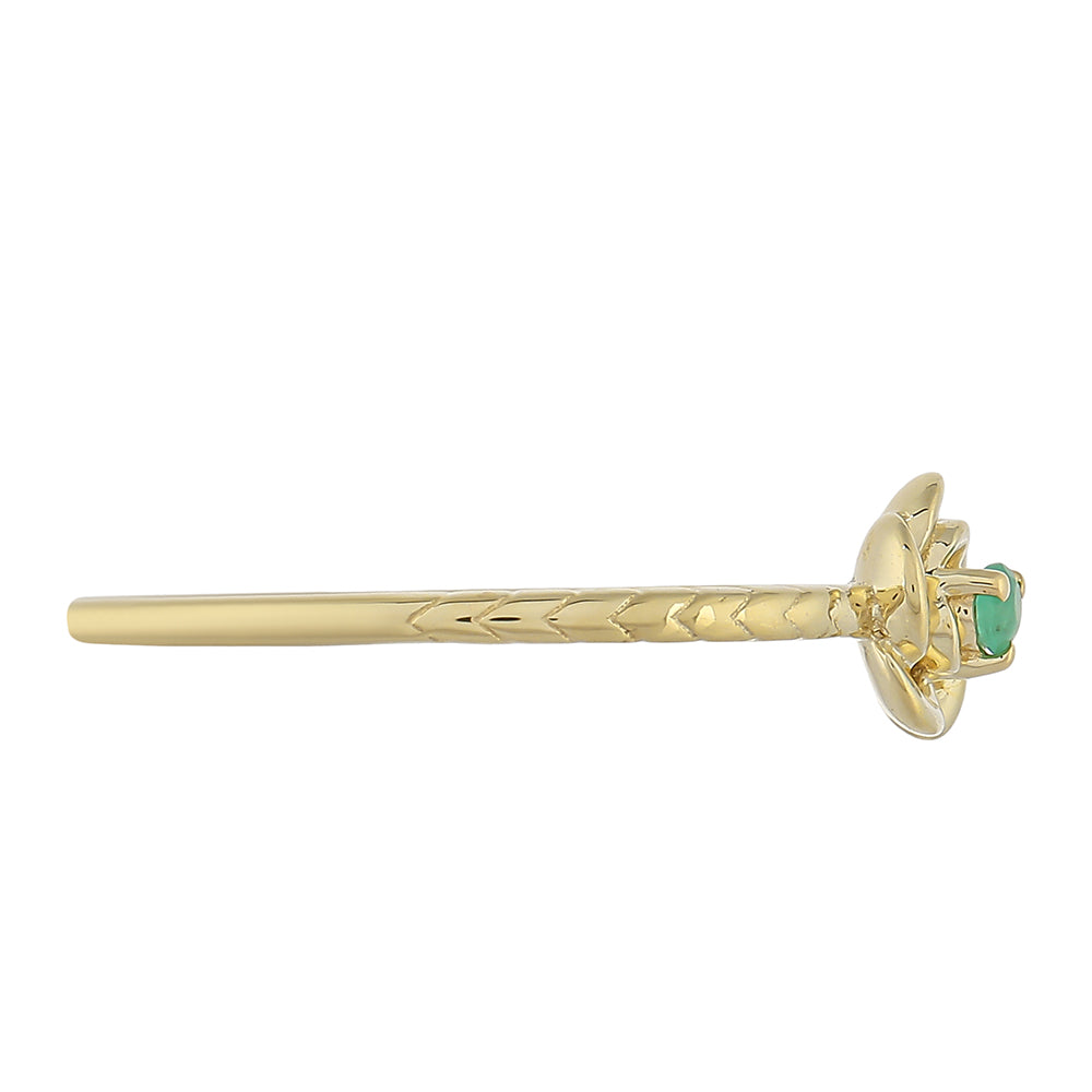 Anillo de Oro 9K con Esmeralda de Brasil