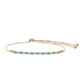 Pulsera de Oro 9K con Esmeralda de Brasil y Topacio Blanco