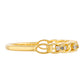 Anillo de Plata Bañada en Oro con Diamante Rojo y Diamante blanco