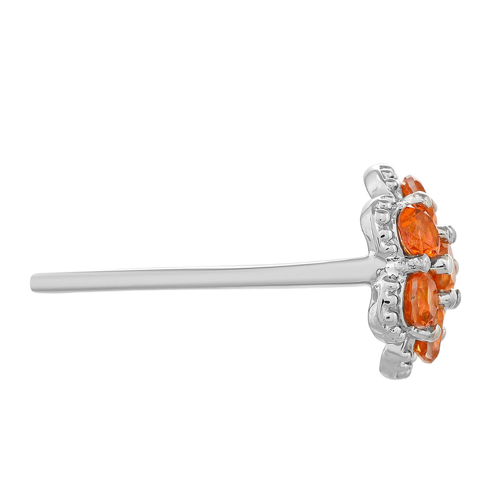 Anillo de Plata con Cuarzo Padparadscha 2 