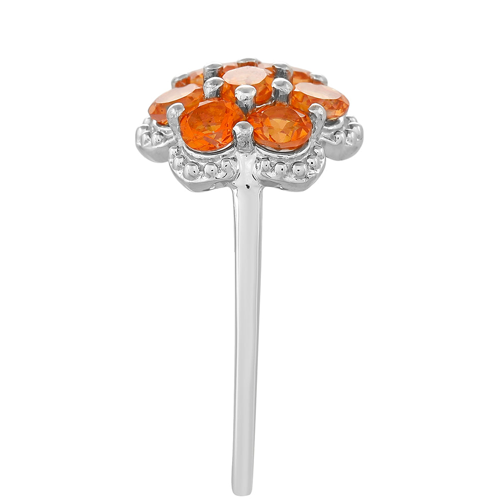Anillo de Plata con Cuarzo Padparadscha 3 