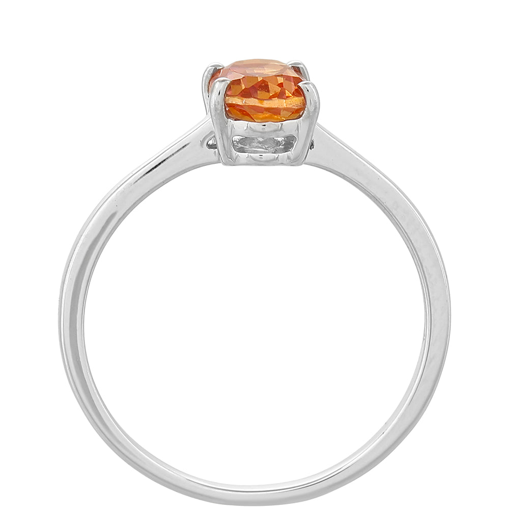 Anillo de Plata con Cuarzo Padparadscha 4 