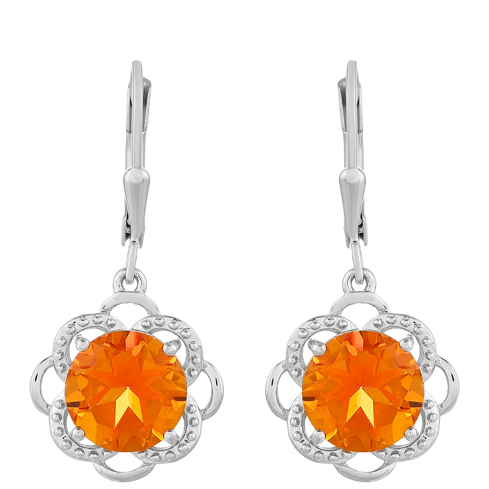 Pendientes de Plata con Cuarzo Padparadscha 1 
