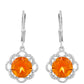 Pendientes de Plata con Cuarzo Padparadscha