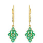 Pendientes de Oro 9K con Esmeralda de Brasil
