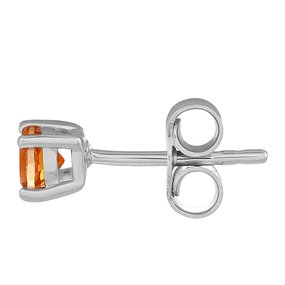 Pendientes de Plata con Cuarzo Padparadscha 2 
