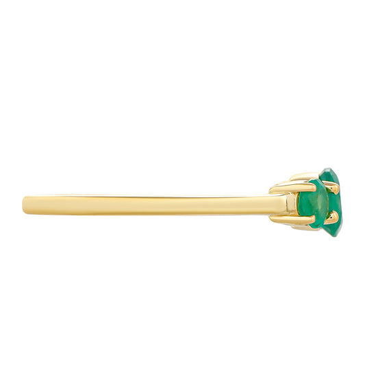 Anillo de Oro 9K con Esmeralda de Brasil