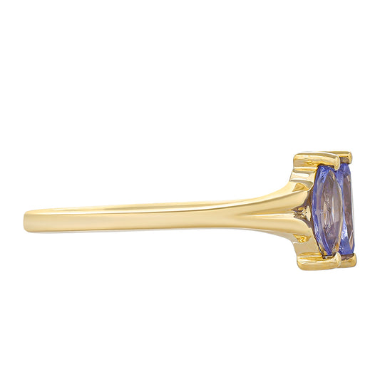 Anillo de Oro 9K con Tanzanita AAA