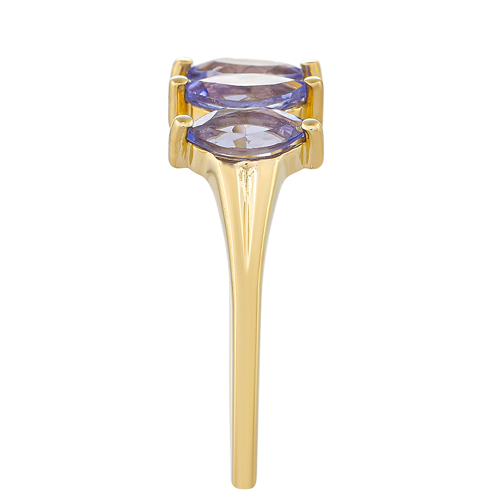 Anillo de Oro 9K con Tanzanita AAA 3 