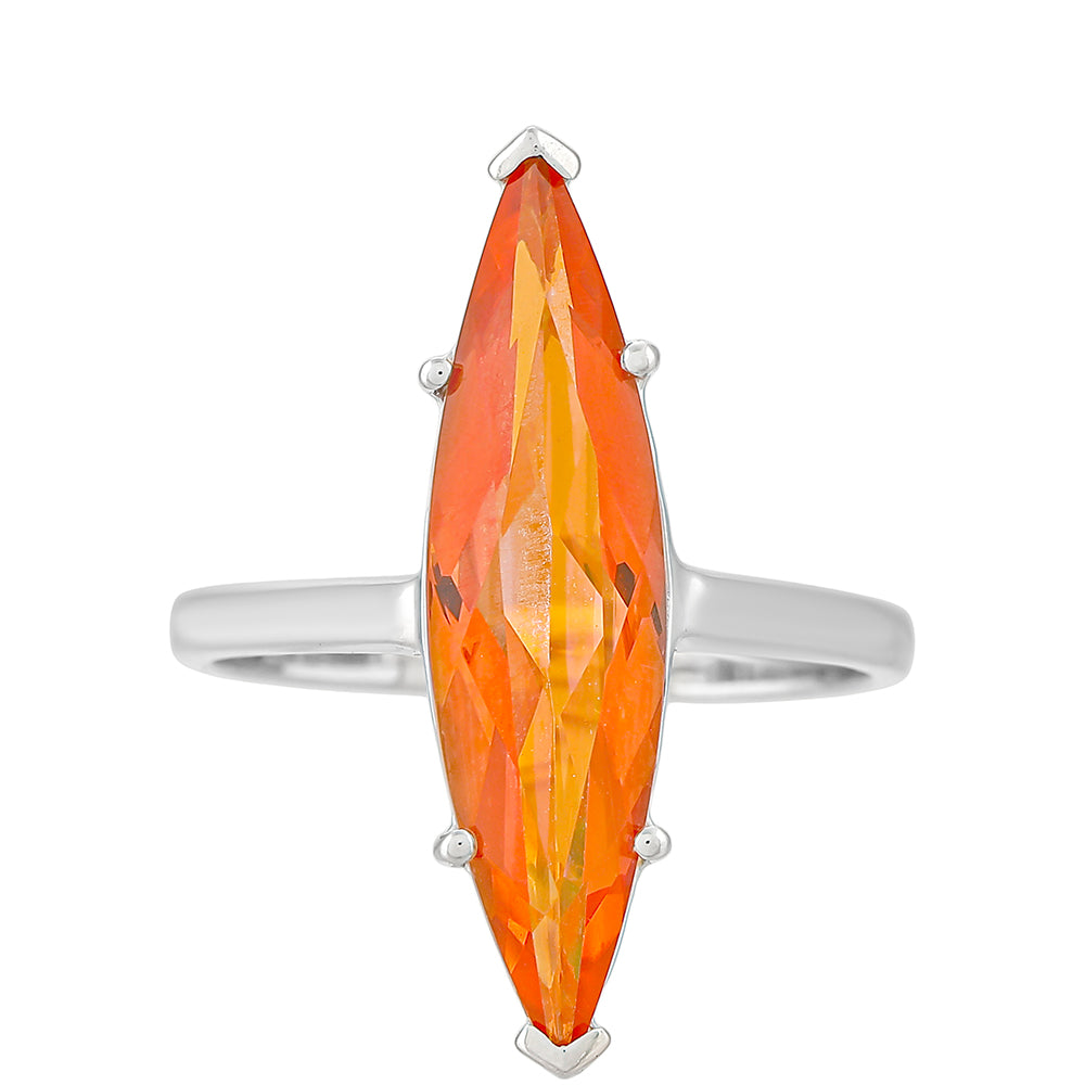 Anillo de Plata con Cuarzo Padparadscha 1 