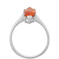 Anillo de Plata con Cuarzo Padparadscha