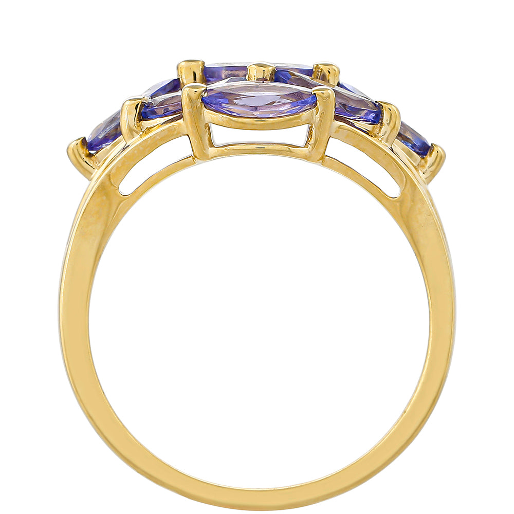 Anillo de Oro 9K con Tanzanita AAA 4 