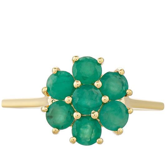 Anillo de Oro 9K con Esmeralda de Brasil