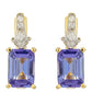 Pendientes de Oro 9K con Tanzanita AAA y Zircón natural