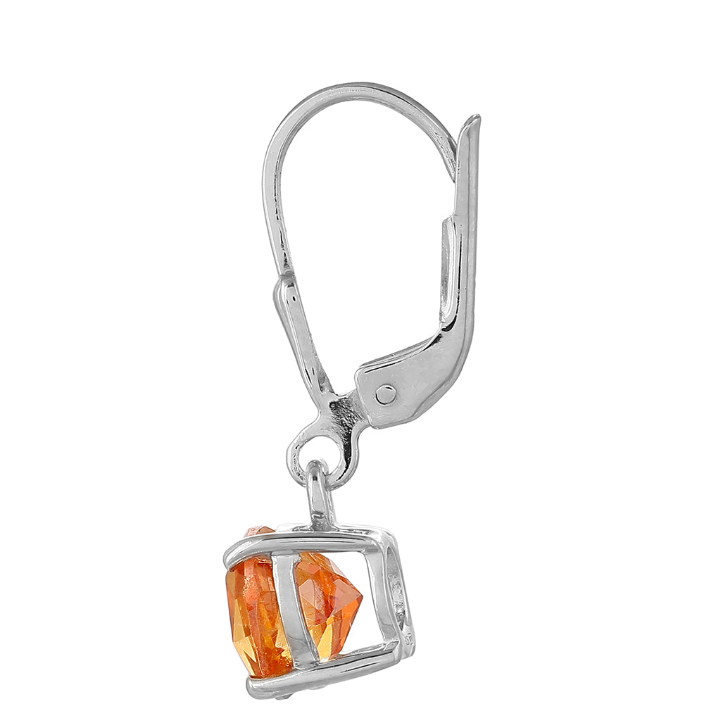 Pendientes de Plata con Cuarzo Padparadscha 2 