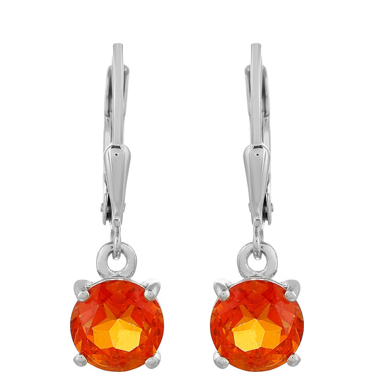 Pendientes de Plata con Cuarzo Padparadscha