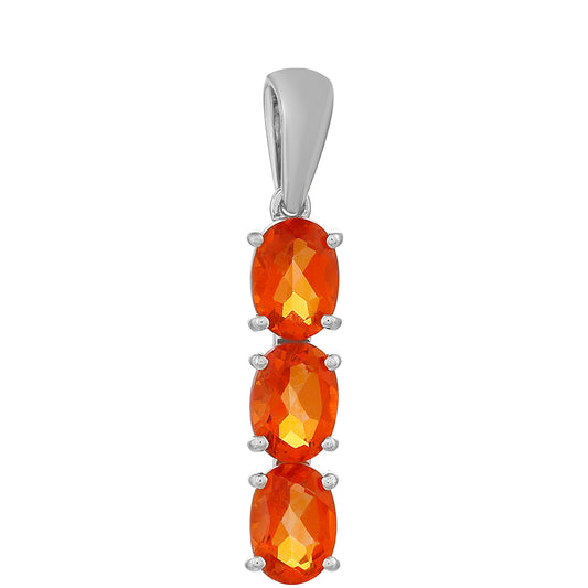 Colgante de Plata con Cuarzo Padparadscha