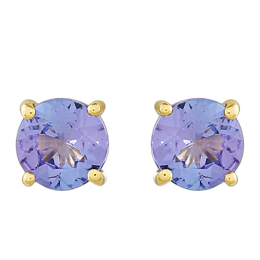 Pendientes de Oro 9K con Tanzanita AAA
