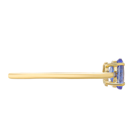 Anillo de Oro 9K con Tanzanita AAA