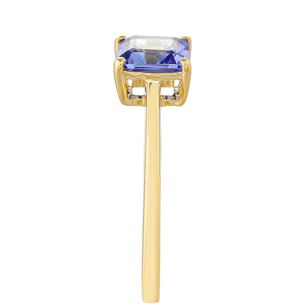 Anillo de Oro 9K con Tanzanita AAA 3 
