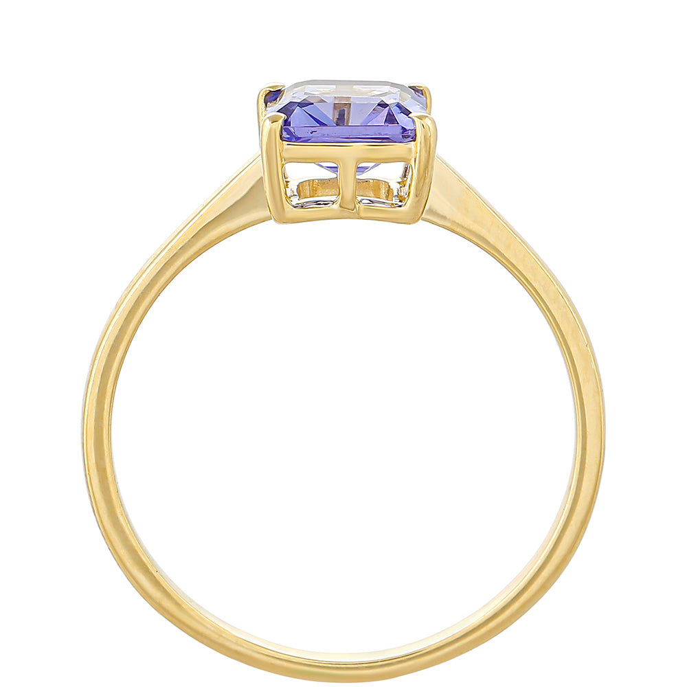 Anillo de Oro 9K con Tanzanita AAA 4 