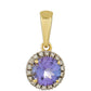 Colgante de Oro 9K con Tanzanita AAA y Zircón natural