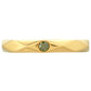 Anillo de Plata Bañada en Oro con Diamante Verde