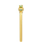 Anillo de Plata Bañada en Oro con Diamante Verde