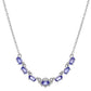 Collar de Plata con Tanzanita AAA y Topacio Blanco