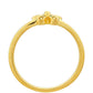 Anillo de Plata Bañada en Oro con Diamante Verde