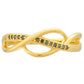 Anillo de Plata Bañada en Oro con Diamante Verde