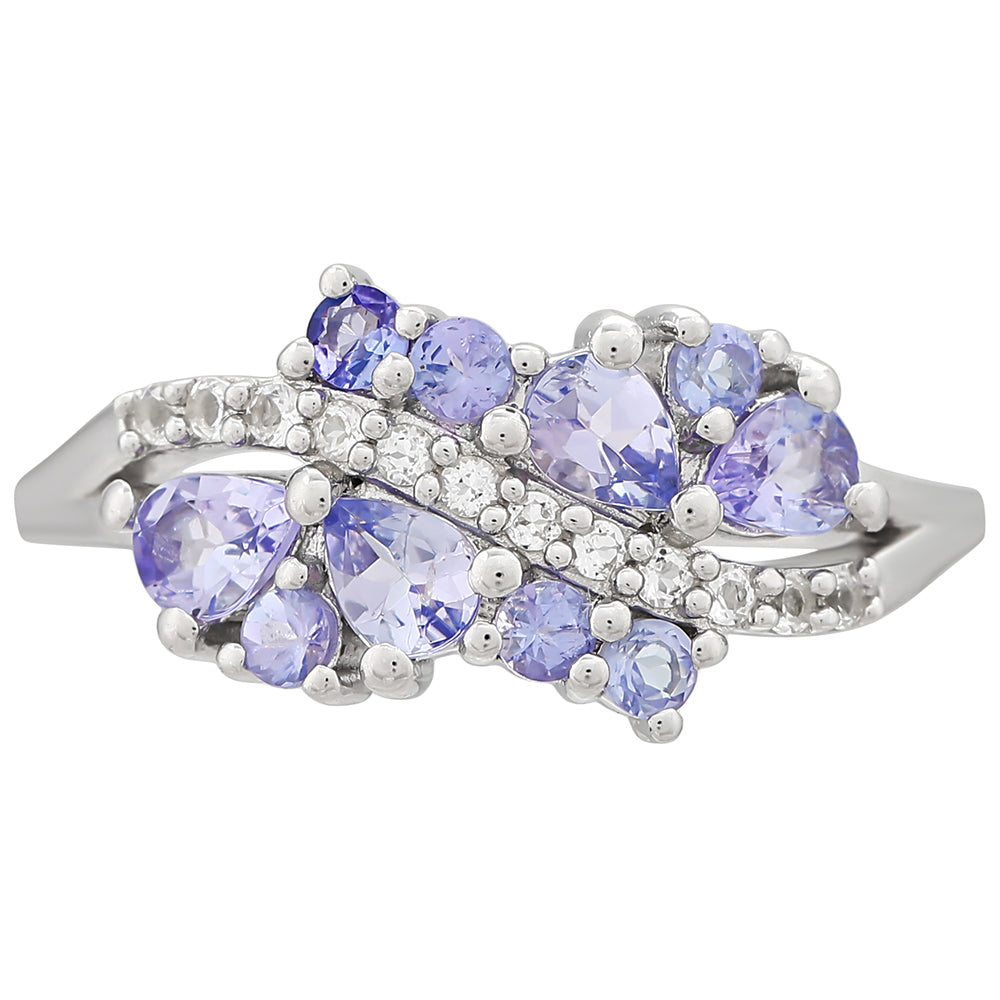 Anillo de Plata con Tanzanita AAA 1 