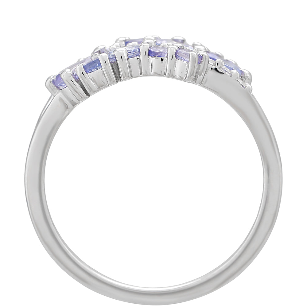 Anillo de Plata con Tanzanita AAA 4 